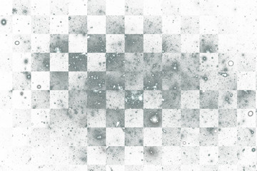 Abstract geometric texture with silver sparkles on white background. Fantasy fractal design. Digital art. 3D rendering.