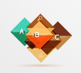 Geometric abstract background with option infographic