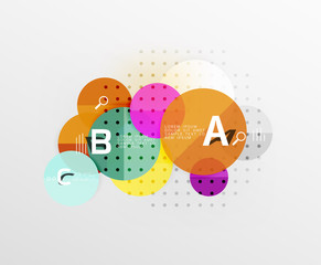 Vector circle bubbles modern geometric background