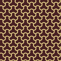 Seamless ornament. Modern geometric pattern with repeating elements. Brown and golden pattern