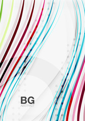 Colorful vector stripes on grey