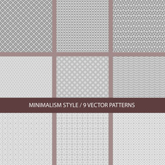 Set of linear vector texture minimalism style