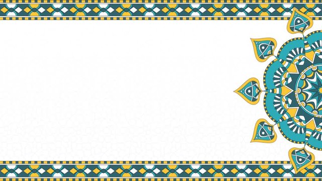 Decorative eastern style Islamic background looped animation