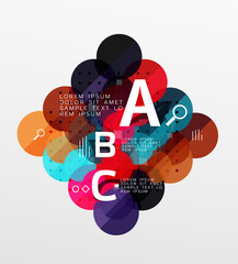 Colorful glossy circle infographics
