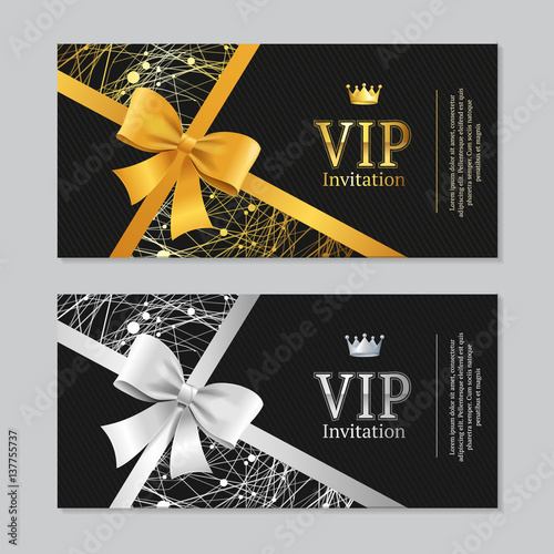 "Vip Invitation and Card Set. Vector" Stock image and royalty-free