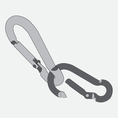 Vector image of climber carabiner