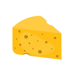 Cheese on white background