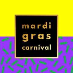 Mardi Gras carnival geometric background