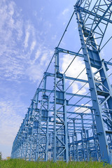 Steel structure workshop, is under construction