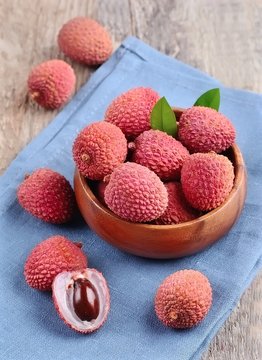 Sweet lychees fruits