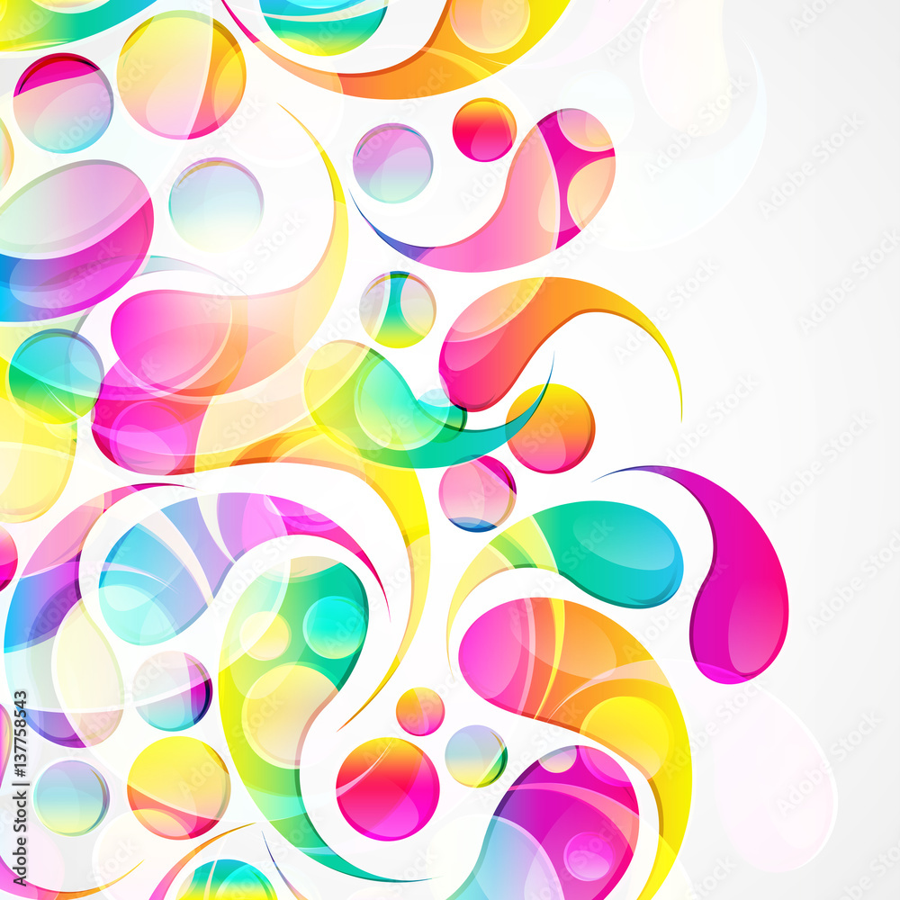 Poster abstract colorful arc-drop background.