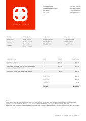Minimalist invoice template with big logo