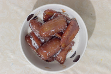 Banana desserts, sweets, Thailand.