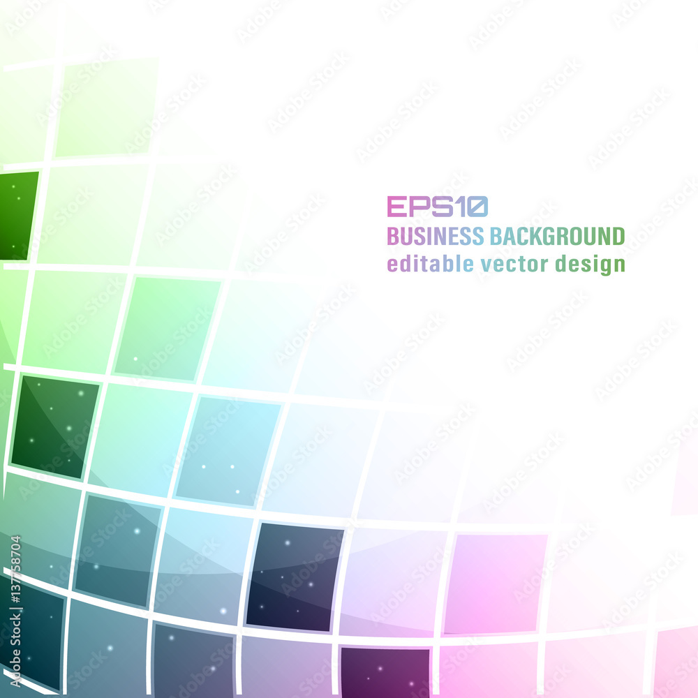 Poster business vector colorful abstract background with square pattern.