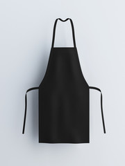 Black apron, apron mockup 3d rendering - obrazy, fototapety, plakaty