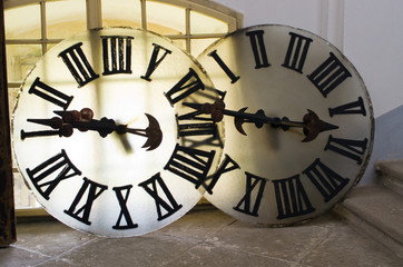 Dismounted face of big clock