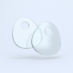 Plastic numbered wardrobe, trinket mockup 3d rendering