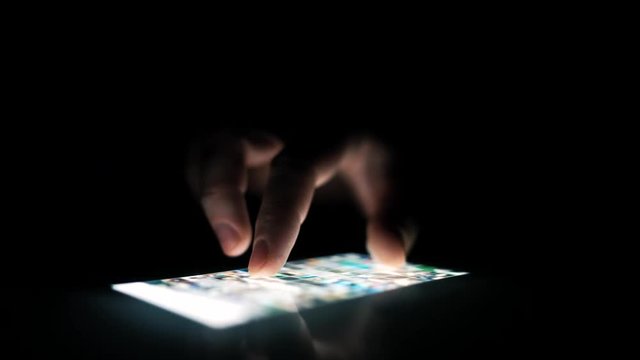 Man using smartphone app. New generation of the internet