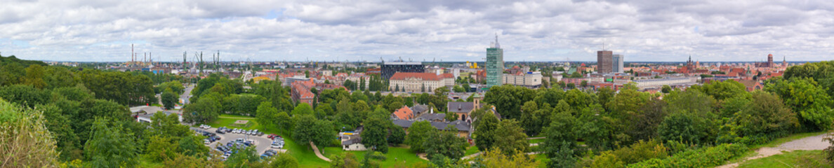 Obraz premium Panoramic cityscape of Gdansk, Poland