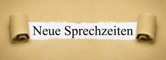 Neue Sprechzeiten