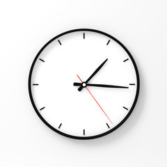 Wall clock mockup 3d rendering