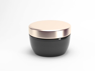 Package beauty cream bottle design 3d rendering