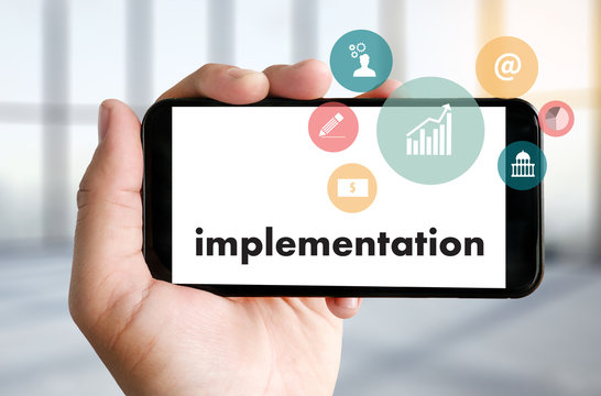 implementation Entrepreneur Business Venture Target To Goals Expansion  Marketing Concept