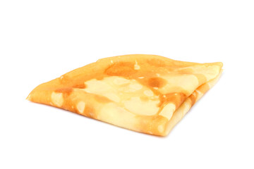 Thin pancake folded triangle.