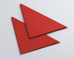 Red paper bag 3D rendering illustration