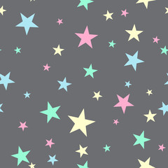 Obraz premium Cute seamless pattern with stars