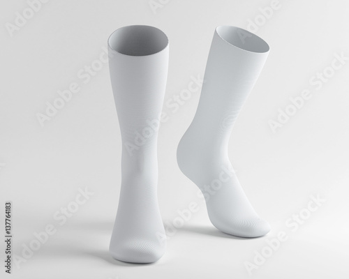 Download "White socks, socks mockup 3d rendering" Stock photo and ...
