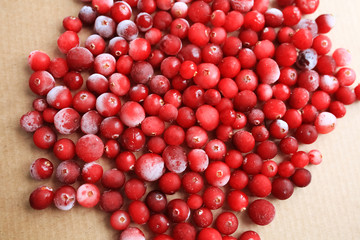 fresh juicy ripe cranberries