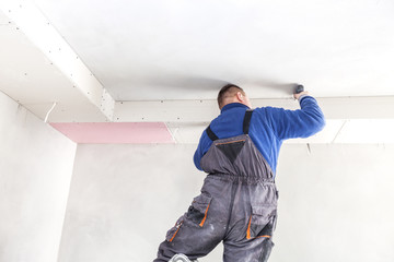 Installation of suspended ceilings. Finishing works