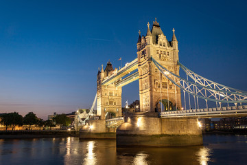 Fototapeta na wymiar Tower Bridge and the River Thames, London.
