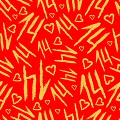 Vector Seamless Pattern with fourteen shapes