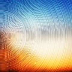 Abstract Colorful Concentric Circles Pattern on Blurred Background, Vector Design