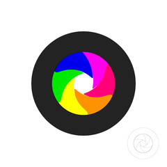 Lens Aperture.Vector colorful illustration.