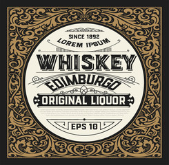 Old Floral Whiskey card