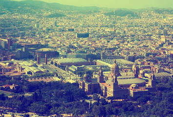 Historical neighbourhoods of Barcelona, view above