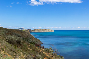 Fototapeta na wymiar Landscape of Southern coast of Crimea. Chameleon cape