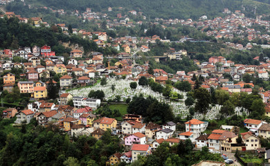 View across Sarajevo, the capital city of Bosnia and Herzegovina