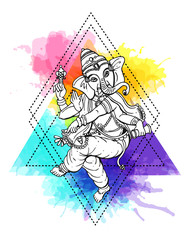 Vector illustration with Ganesha