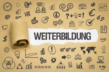 Weiterbildung / Papier mit Symbole