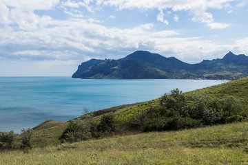 South coast of Crimea. View from Chameleon cape on Karadag volcano
