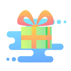 Gift box. Surprise. Give presents concept. Flat design vector illustration