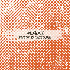 Abstract halftone dots background. Vector grunge pattern.