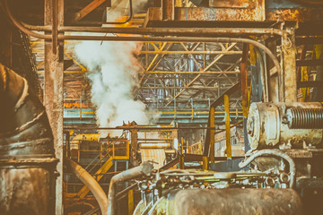 equipment and machinery in the factory, industrial abstraction