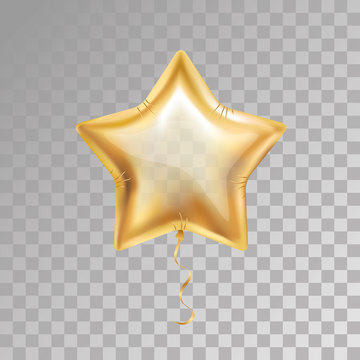 Gold star balloon