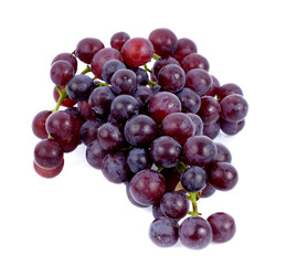 red grapes isolated on white  background