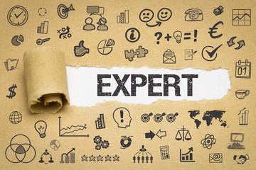 Expert / Papier mit Symbole